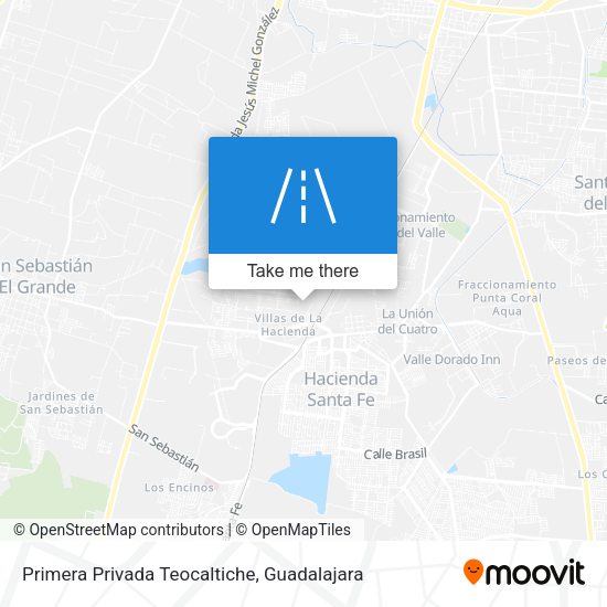 Mapa de Primera Privada Teocaltiche