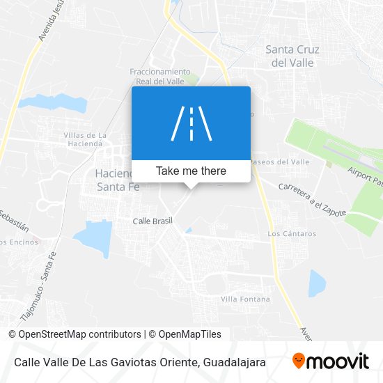 Mapa de Calle Valle De Las Gaviotas Oriente