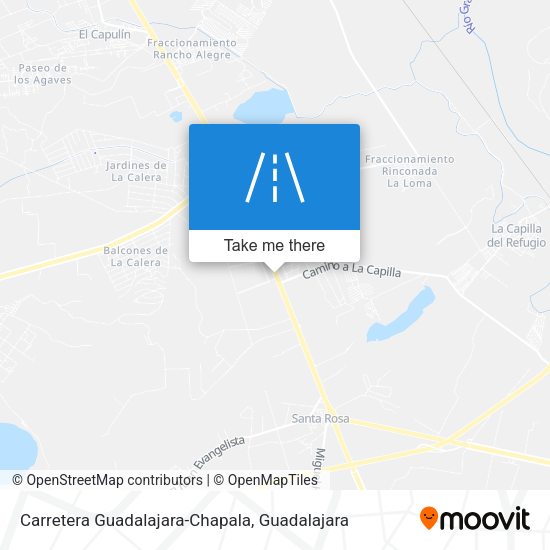 Carretera Guadalajara-Chapala map