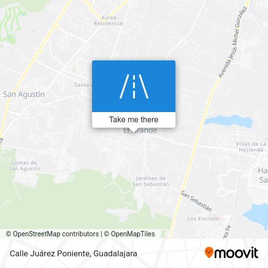 Mapa de Calle Juárez Poniente