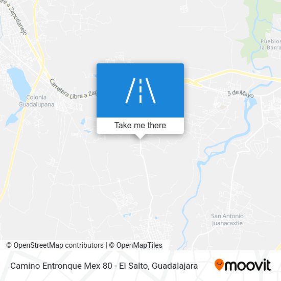 Camino Entronque Mex 80 - El Salto map