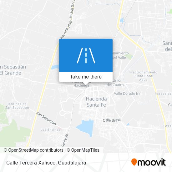 Calle Tercera Xalisco map