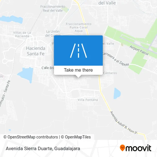 Avenida Sierra Duarte map