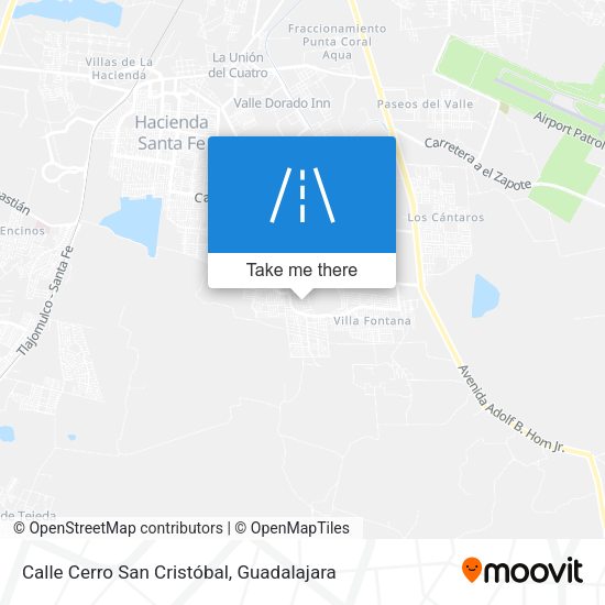 Mapa de Calle Cerro San Cristóbal