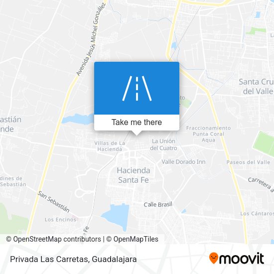 Mapa de Privada Las Carretas