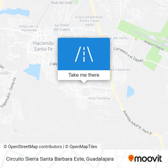 Circuito Sierra Santa Barbara Este map