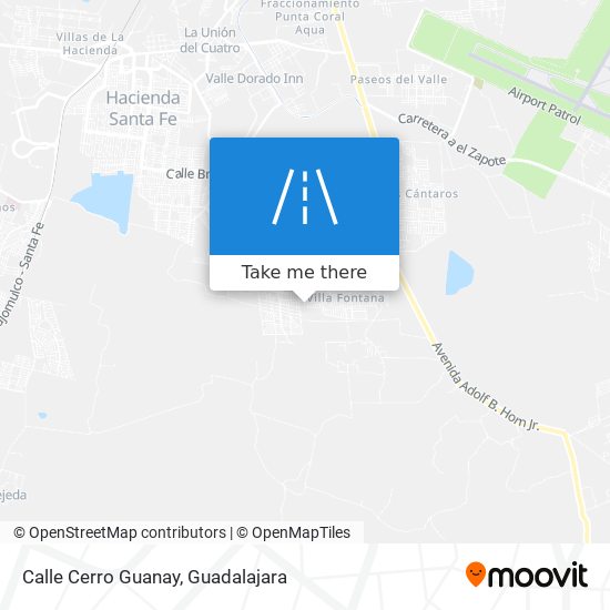 Calle Cerro Guanay map