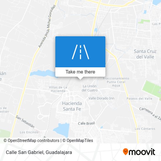 Calle San Gabriel map