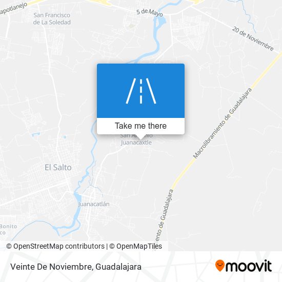 Veinte De Noviembre map