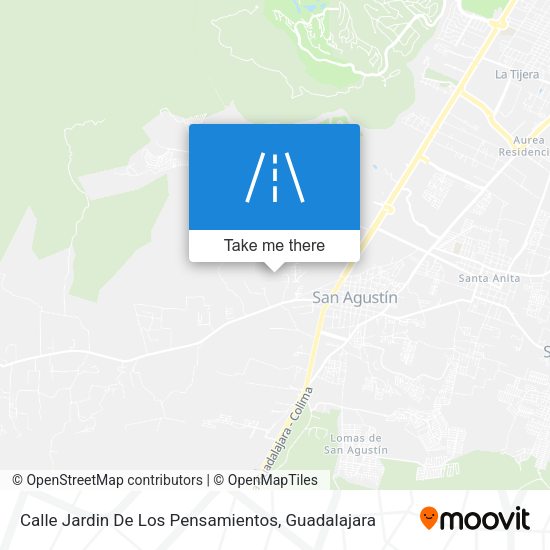 Calle Jardin De Los Pensamientos map