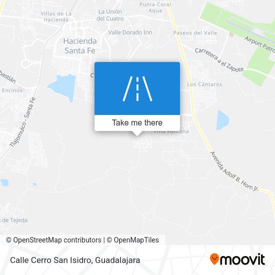 Calle Cerro San Isidro map