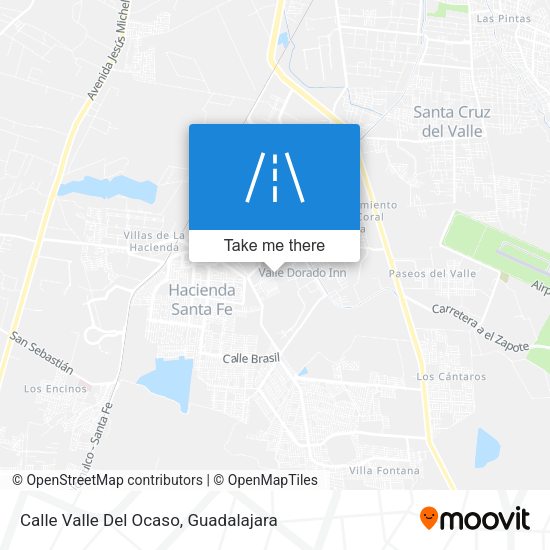 Mapa de Calle Valle Del Ocaso