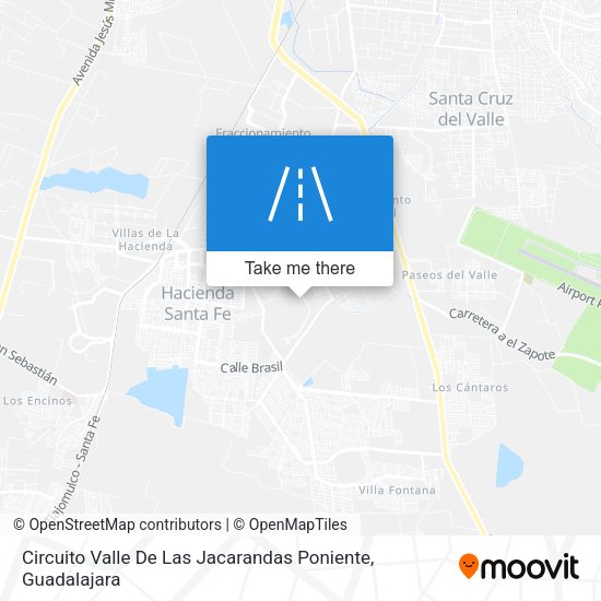 Circuito Valle De Las Jacarandas Poniente map
