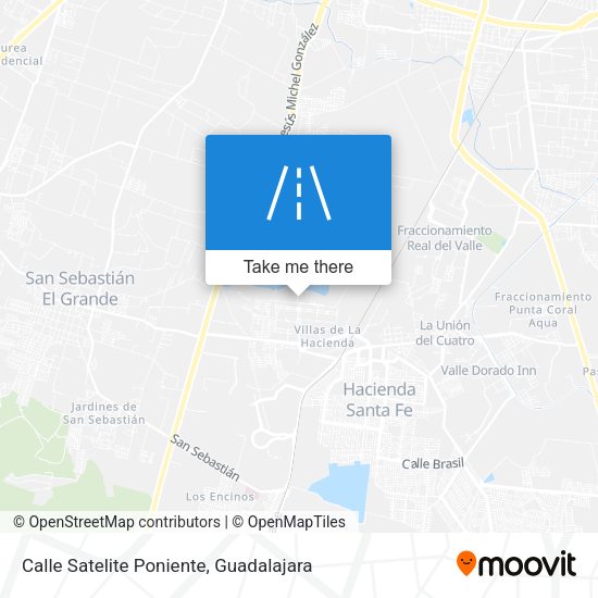 Mapa de Calle Satelite Poniente