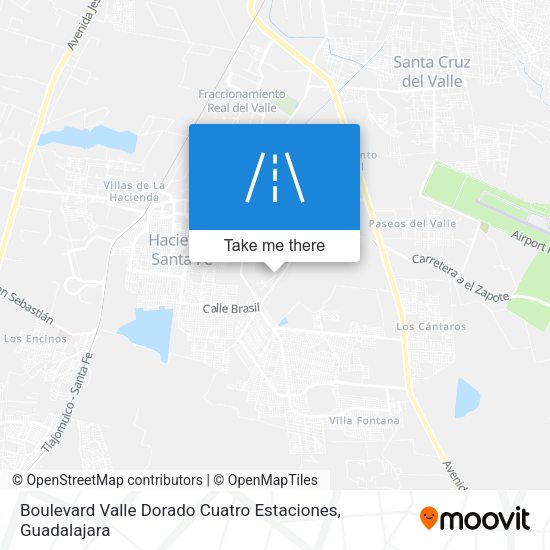 Boulevard Valle Dorado Cuatro Estaciones map