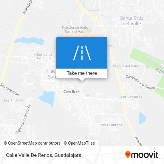 Mapa de Calle Valle De Renos