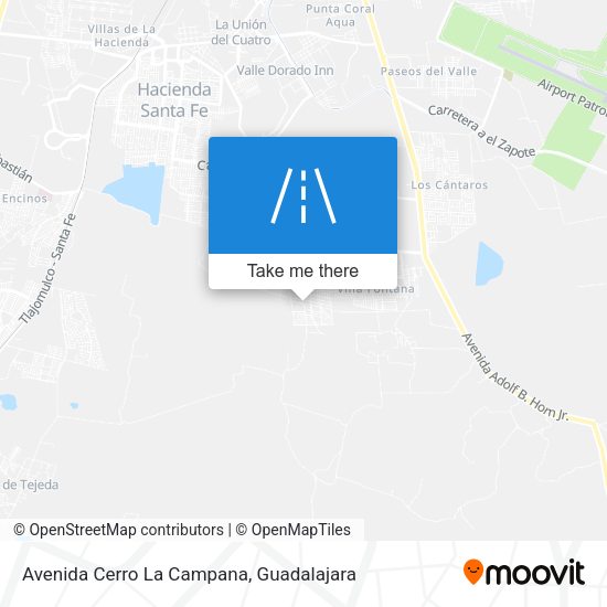 Avenida Cerro La Campana map