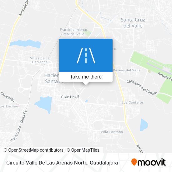Circuito Valle De Las Arenas Norte map