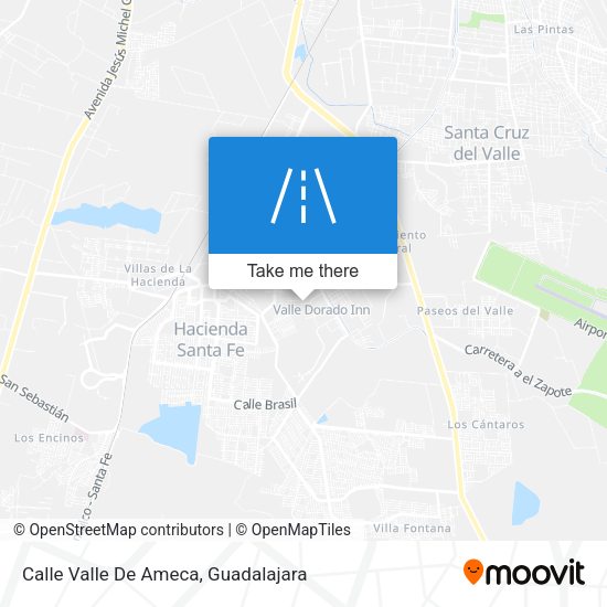Calle Valle De Ameca map