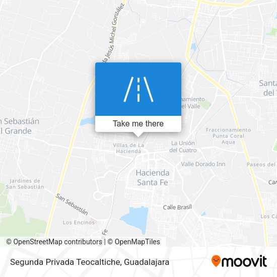 Mapa de Segunda Privada Teocaltiche