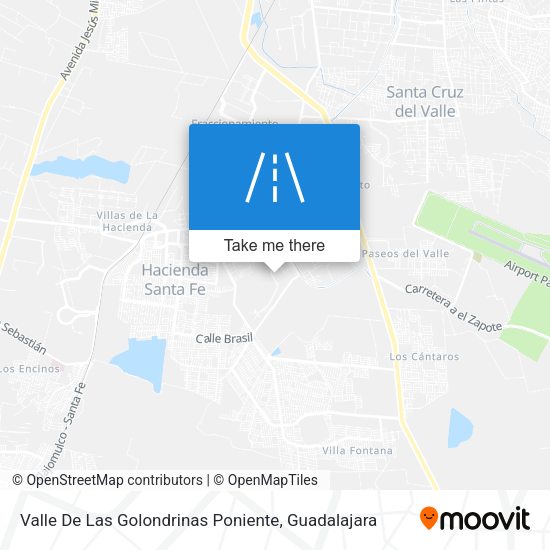 Mapa de Valle De Las Golondrinas Poniente