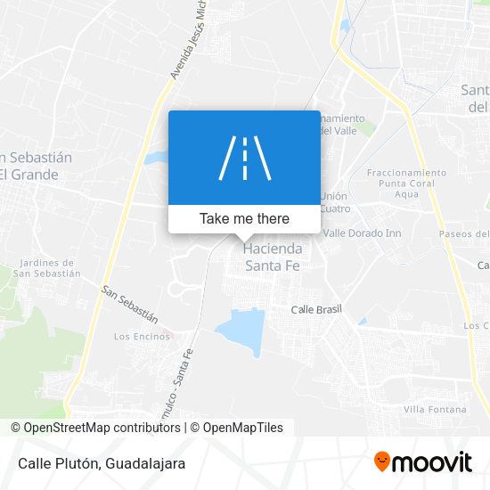 Calle Plutón map