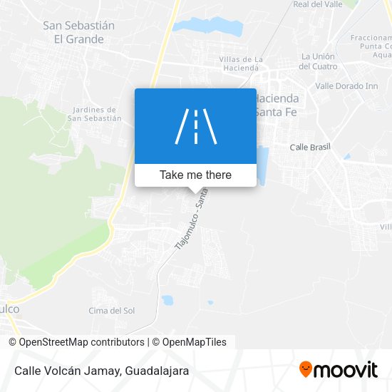 Calle Volcán Jamay map
