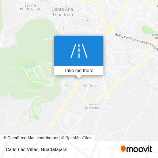 Mapa de Calle Las Villas
