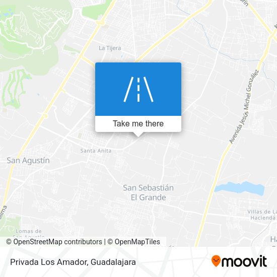 Privada Los Amador map