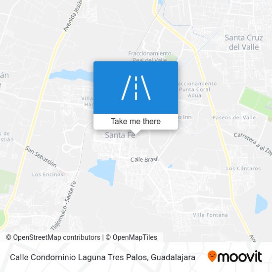 Calle Condominio Laguna Tres Palos map