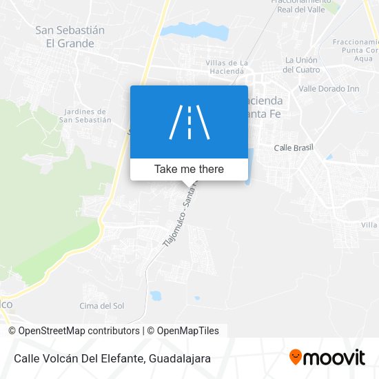 Mapa de Calle Volcán Del Elefante