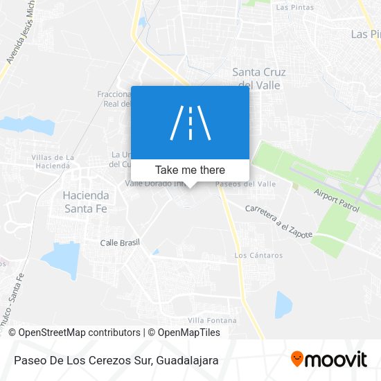 Mapa de Paseo De Los Cerezos Sur