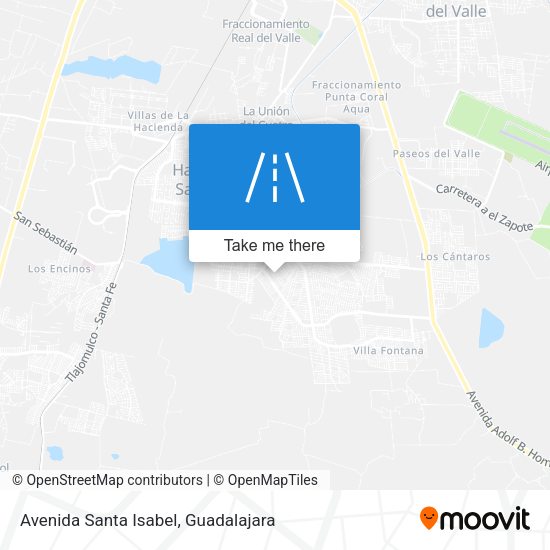 Avenida Santa Isabel map