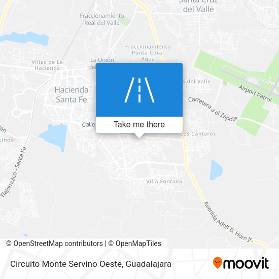 Mapa de Circuito Monte Servino Oeste