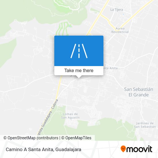 Camino A Santa Anita map