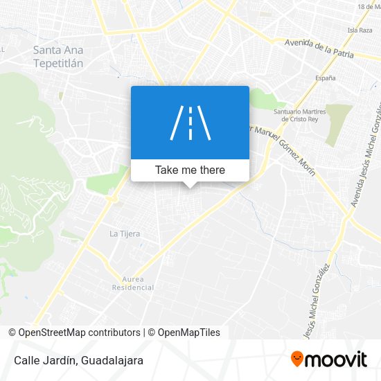 Mapa de Calle Jardín