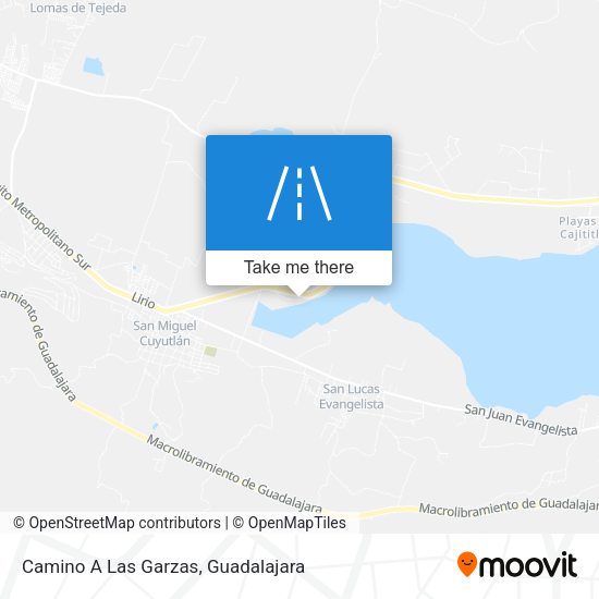 Camino A Las Garzas map