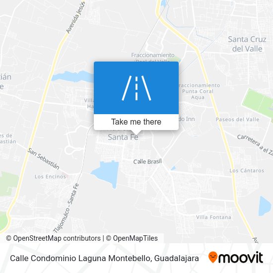 Mapa de Calle Condominio Laguna Montebello