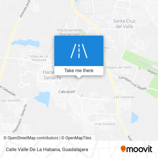 Mapa de Calle Valle De La Habana