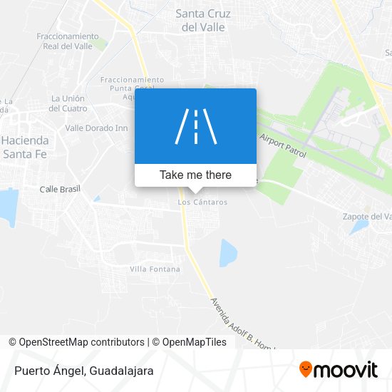 Puerto Ángel map