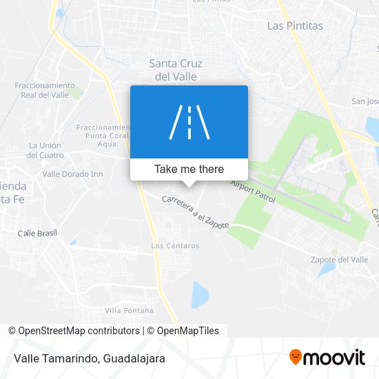 Mapa de Valle Tamarindo