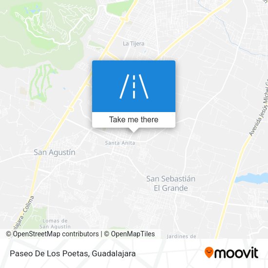 Paseo De Los Poetas map