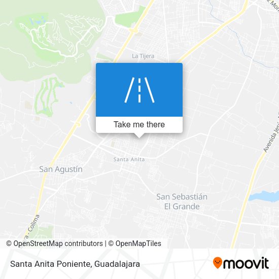 Santa Anita Poniente map