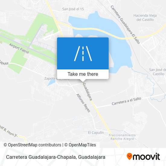Mapa de Carretera Guadalajara-Chapala