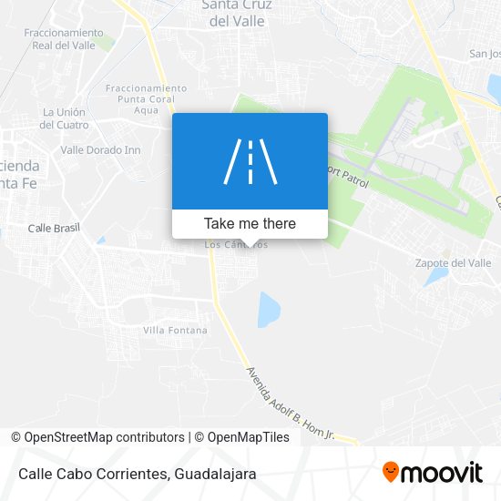 Calle Cabo Corrientes map