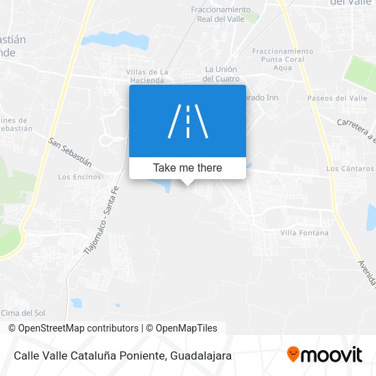 Mapa de Calle Valle Cataluña Poniente