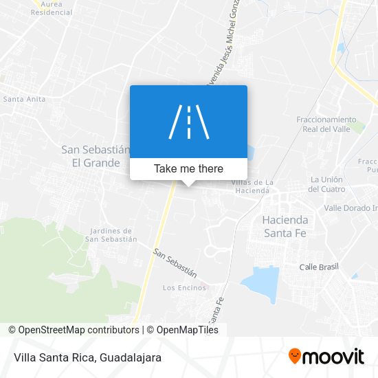 Villa Santa Rica map