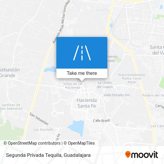Segunda Privada Tequila map