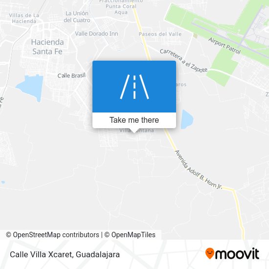 Calle Villa Xcaret map