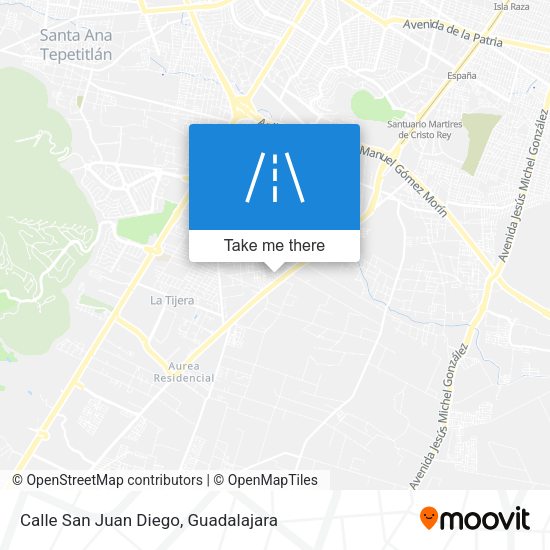 Calle San Juan Diego map